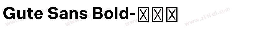 Gute Sans Bold字体转换